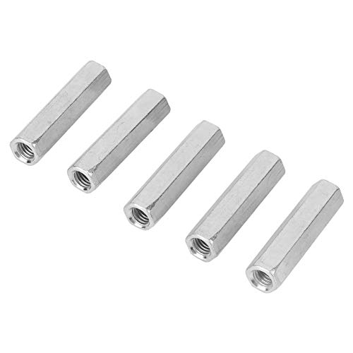 1/4 Zoll Stahls, 5 Stück M8 50 Lange Stangenmutter Sechskant-Hülsenmutter Abstanewindebefestigungen 1/4 Zoll Stahls, 5 Stück M8 50 Lange Stangenmutter Sechskant-Hülsenmutter Abstanewindebefestigungen von Acouto
