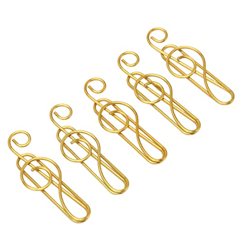 100pcs Paperclips Music Note Schlupf Metallbox Verpackte Süße Clips für Notebook Scrapbook Book Color Paperclipscute Clipsm ClipsCool Clipscute Planer Clipspaperclips Die von von (GOLD) von Acouto