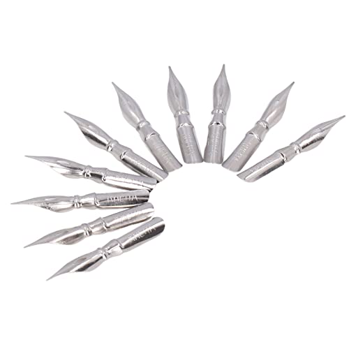 10pcs Federstift -Tipp, Komfortable Schreiblinienbreite Füllfederhalte NIB Leichte Kunstwerkzeuge mit Unterschiedlichen NIB -Stilen für Schüler und Tägliche Verwendung (B10*10) von Acouto