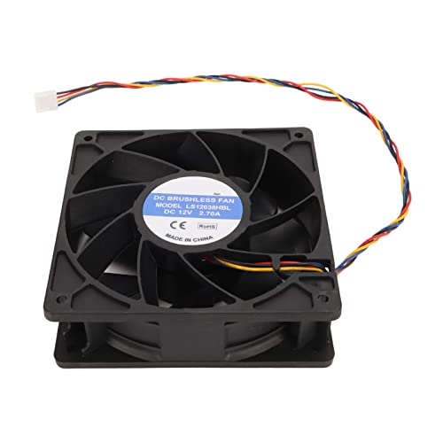12 Cm Kühllüfter 120x38mm 6000 U/Min 12V 2,7A 4Pin FG DC PUBS PWM Schwarzer Computer -Hülle Lüfter für Kamera -Server 12 Cm Kühlung Fan6000 U/Min Kühlung Fan4Pin Kühlung Fancomputer PC Hülle von Acouto