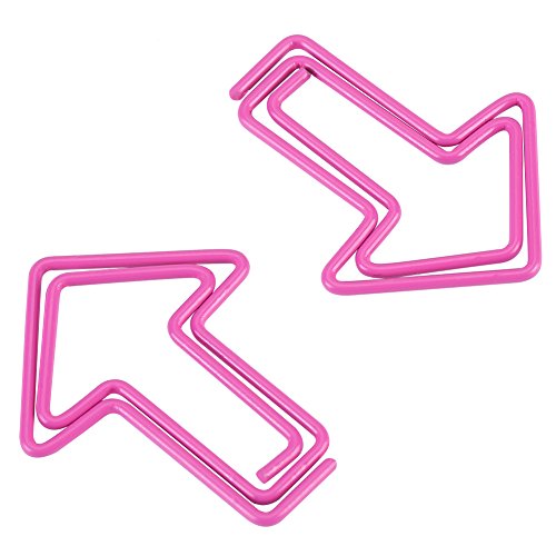 12 -pcs -Papierclips Set, Pfeile Form mit Metall und Kunststoffschichtmarkierungsklemme Süße Briefpapierversorgung für Dokumente Organisierung und Markierung, (Rosenrot) von Acouto