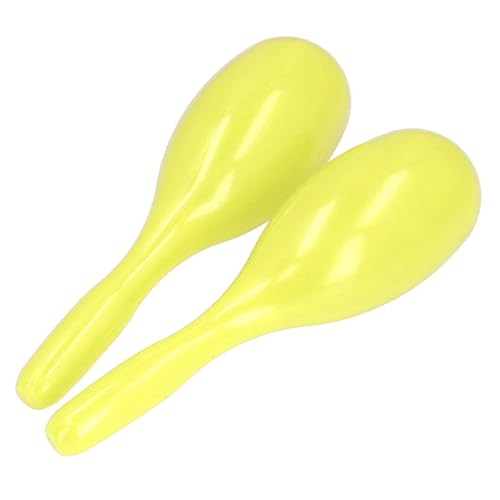 2pcs Musik Maracas Oval Geformtes Kunststoff -Percussion -Rasseln Musikinstrument für KTV Party Kindergarten Gelbe Musik Maracashand Percussion Rattlesrumba Shakermaracas (YELLOW) von Acouto