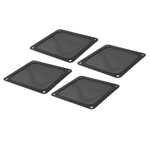 4pcs PC Lüfter Staubfilter Magnetischer Rahmen 120 Mm PVC Computerkühler Lüfter Staubfilter Maschengrill für Hühnerkoop - Weißer Cove Computer Filter Grillpc (BLACK) von Acouto