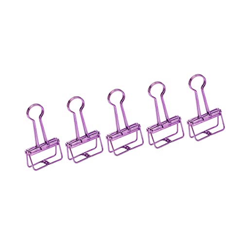 50pcs Metall Hollow Clips Mehrzweckklemmen für Dokumentzertifikat Ticket Kleidung Silber Metall Hohlmesser Clips Clamps ClipsHlow Anwendung Vielseitigkeit (violett) von Acouto