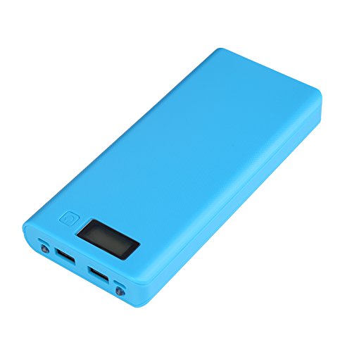 8X Batterie Power Bank Shell Hülle Box Dual USB -Ports LCD -Anzeige White Devi PowerBank BO Bank Box Battery Power Batterie PowerBank (Blue) von Acouto