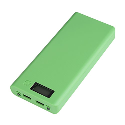 8X Batterie Power Bank Shell Hülle Box Dual USB -Ports LCD -Anzeige White Devi PowerBank BO Bank Box Battery Power Batterie PowerBank (Green) von Acouto
