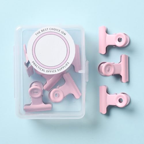 8pcs Metallscharnierklammern Abgerundete Kopfverhütung Klemmen Dateiklemmen für Tickettest Roseate Metallscharnierklammern Clipsmetall -Clamp/Holder -Klemmen Clampshinge Clips Clampsfile (PINK) von Acouto