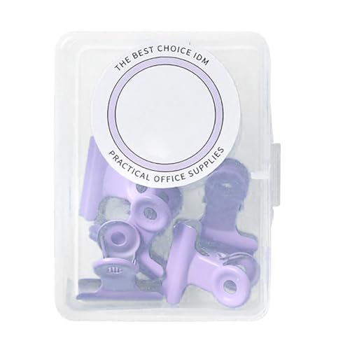 8pcs Metallscharnierklammern Abgerundete Kopfverhütung Klemmen Dateiklemmen für Tickettest Roseate Metallscharnierklammern Clipsmetall -Clamp/Holder -Klemmen Clampshinge Clips Clampsfile (PURPLE) von Acouto