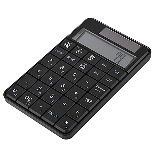 Acouto 2-in-1-Rechner mit Numerischer Tastatur, LCD-Display und USB-Empfänger für den Bürogebrauch. Kompakte Schwarze Tastatur mit 29 Tasten von Acouto