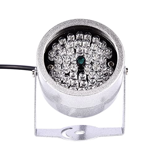Acouto 48 LED-IR-Beleuchtungsleuchten, Wasserdichtes Infrarot-Nachtsichtlicht für Sicherheits-Überwachungskameras, EIN-/Ausschalten von Fahrzeugen, Automatische CD-Stärke, Verwaltung von Acouto