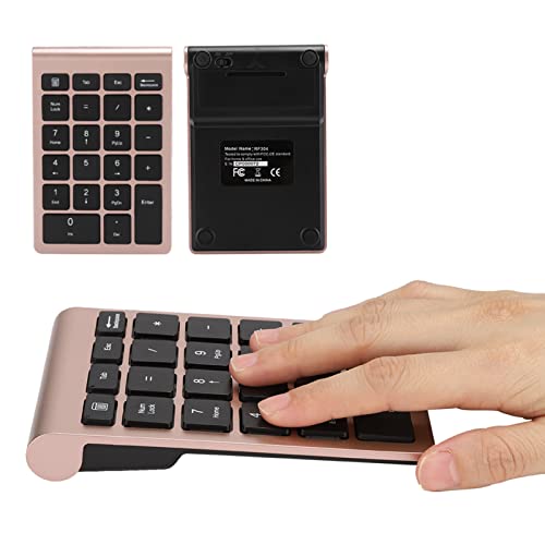 Acouto Laptop-Nummernblock, RF304 22-Tasten-Ziffernblock USB 2.4G -Tastatur mit EmpföngerRose Gold für Desktops und Peripheriegeröte (Ros-¦Gold) von Acouto