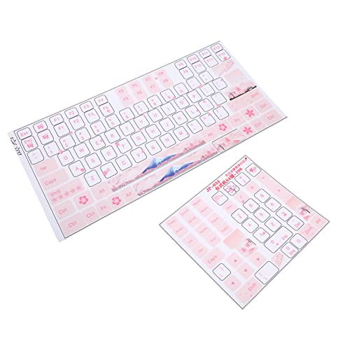 Acouto Mechanische Tastaturaufkleber, PVC-Material, Tastenkappenaufkleber, Kratzfeste Aufkleber für Desktop-Computer, für Tastaturen mit 84–108 Tasten Acouto Mechanische Tastaturaufkleber, PVC-Material, Tastenkappenaufkleber, Kratzfeste Aufkleber für Desktop-Computer, für Tastaturen mit 84–108 Tasten von Acouto
