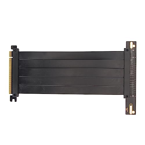 Acouto PCIE 4.0 X16 Riser-Kabel, Flexibler Hochgeschwindigkeits-Extender-Karten-Erweiterungsanschluss, 90-Grad-GPU-Verlöngerungskabel für RTX 4090 (Schwarz) von Acouto