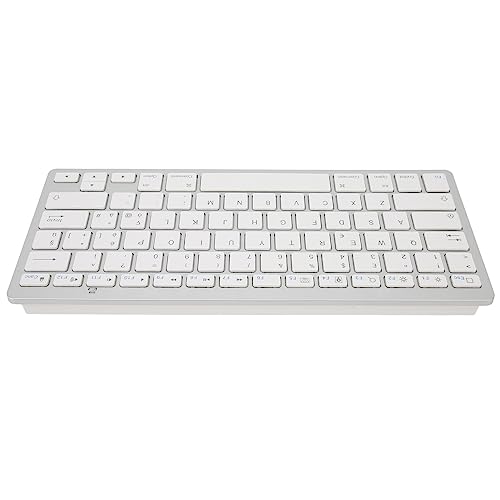 Acouto Tastatur mit 78 Tasten, Ultradünn, Tragbar, weiß, Computertastaturen für, OS (Italienisch) von Acouto