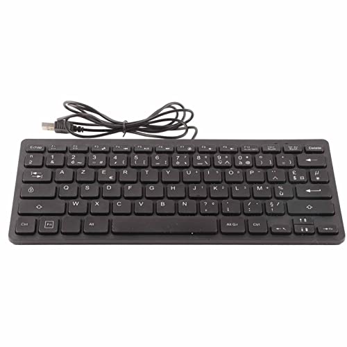Acouto USB-Tastatur mit Kabel, Ultradünn, 78 Tasten, Stumm, für Laptop, Desktop, Computer, Büro, Heimgebrauch, Allgemein, Russisch, Französisch, Deutsch (Französisch) von Acouto