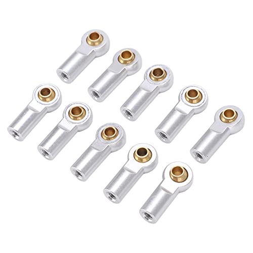 Aktualisieren Sie Ihr RC -Auto mit 10 Prozent M3 -Kugelköpfen für Axial SCX10, Aluminium Link -Stange Endgelenk für 1/10 RC -Auto -Enthusiasten (SILVER) von Acouto