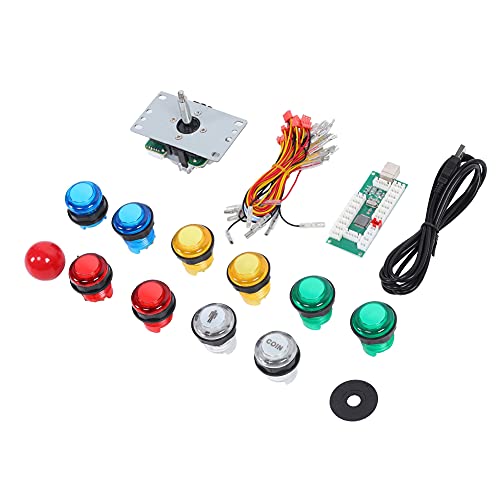 Arcade Game Joystick SetDIY Arcade Game Joystick Set USB Computer Chip Bedienfeld für PC Gamepad Taste mit Licht von Acouto