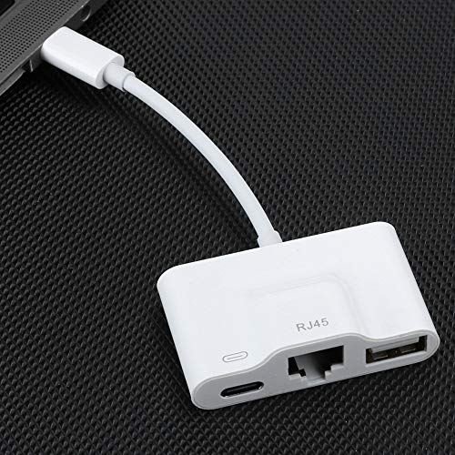 Ethernet -Adapterscable Adapte Ethernet -Adapter USB -Wiederaufladungsablehbliche Typec Externe Verdrahtete Netzwerkkarte für Computer Tablets RJ45 und Geräte Seaml EN -Adapter. USB So von Acouto