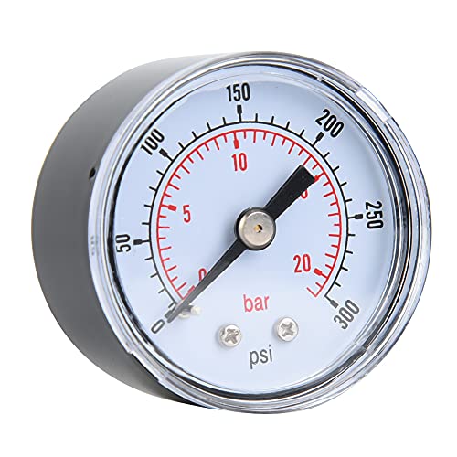 Manometer Manometer Manometer Allzweck-Manometer BSPT-Manometer Kleines Manometer Integriertes 1/8 Zoll BSPT Barometer (0–300 psi, 0–20 bar) von Acouto