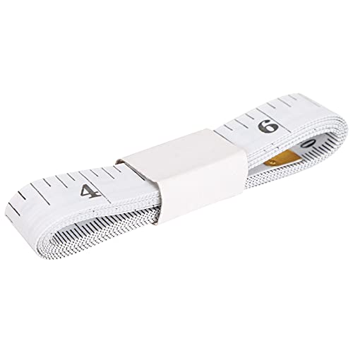 Messung des Weichbandes, Flexibles Nähkörpermesswerkzeug, 60-Zoll mit Metallenden, Genaues PVC-Stoffband Zum Quilten, Handwerk, Nähen, Weißen Zentimeter und Zentimetern von Acouto