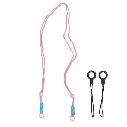 Multifunktionaler Geflochtener Kameragurt, Polyesterfaser, Universelles Design für DSLR, Sofortbildkamera mit Modischem und Langlebigem Material, 120 cm (Hell-Pink) von Acouto