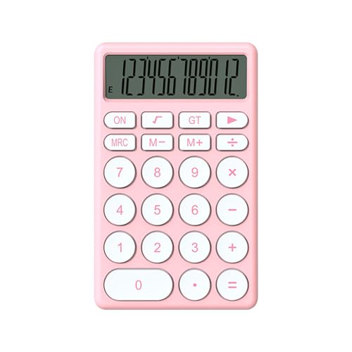 Netter Elektronischer Taschenrechner, Leichtes 8 -stelliges Cartoon -Taschenrechner mit Großem LCD -Display für Schüler, Ruhige Tastatur, Alltägliches (PINK) von Acouto