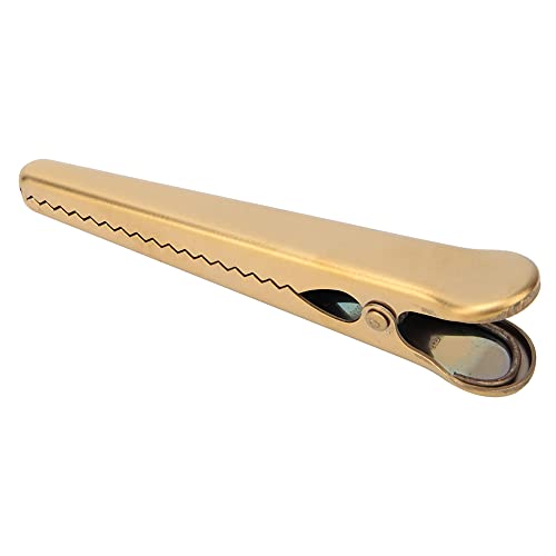 Notebook-Clips, Retro-Edelstahl-Clips, Vintage-Style-Versiegelungsklammern für Papier, Notebook, Kleidung, mit Kupfertem Finish (Groß 4,2x13,9cm / 1,7x5,5 Zoll) von Acouto