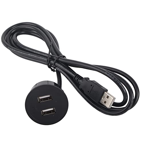 Power Tülle, 5 V Einbau 2 USB Ladeanschlüsse Tülle USB Hub Buchse Guter Schutz Schnellladung Eingebettete Installation USB Steckdosenleiste für Bett Schreibtisch Tisch Sofa(USB Output) von Acouto