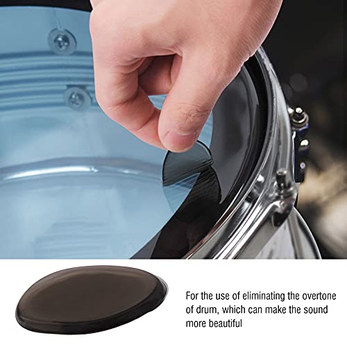 Trommeltransparente Schalldämpfer, Gel Drum-Kit, 6pcs-Trommeldämpferpolster, Transparente Snare-Trommelpaste, Trommeldämmerung mit Kieselgel, Giftig Frei, für die Eliminierung von Oberton (Kaffee) von Acouto