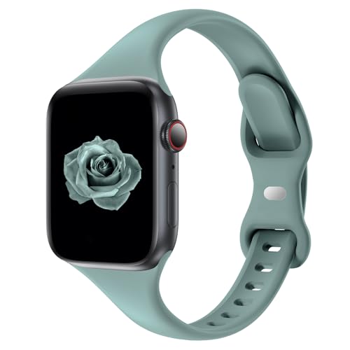 Acrbiutu Bänder, kompatibel mit Apple Watch, 38 mm, 40 mm, 42 mm, 44 mm, dünn, schmal, Ersatz-Silikon, Sport-Zubehör, Armband für iWatch Serie 1/2/3/4/5, Damen und Herren, 38mm/40mm, C,Kaktus Acrbiutu Bänder, kompatibel mit Apple Watch, 38 mm, 40 mm, 42 mm, 44 mm, dünn, schmal, Ersatz-Silikon, Sport-Zubehör, Armband für iWatch Serie 1/2/3/4/5, Damen und Herren, 38mm/40mm, C,Kaktus von Acrbiutu