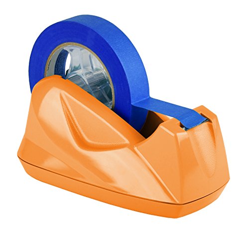 Acrimet Premium Desktop Klebebandabroller, Jumbo, Kunststoff, Rutschfeste Basis, (Hochbelastbar) (Citrus Orange Farbe) von Acrimet