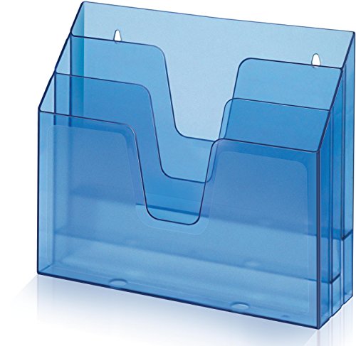 Acrimet Unterlagenhalter Dreifach Horizontalen (Transparente blau Farbe) von Acrimet