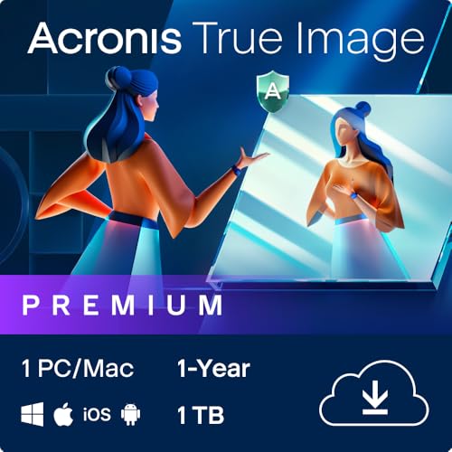 Acronis Cyber Protect Home Office 2023 | Premium | 1 TB Cloud-Speicher | 1 PC/Mac | 1 Jahr | Windows/Mac/Android/iOS | Internet Security inkl. Backup | Aktivierungscode per Email von Acronis