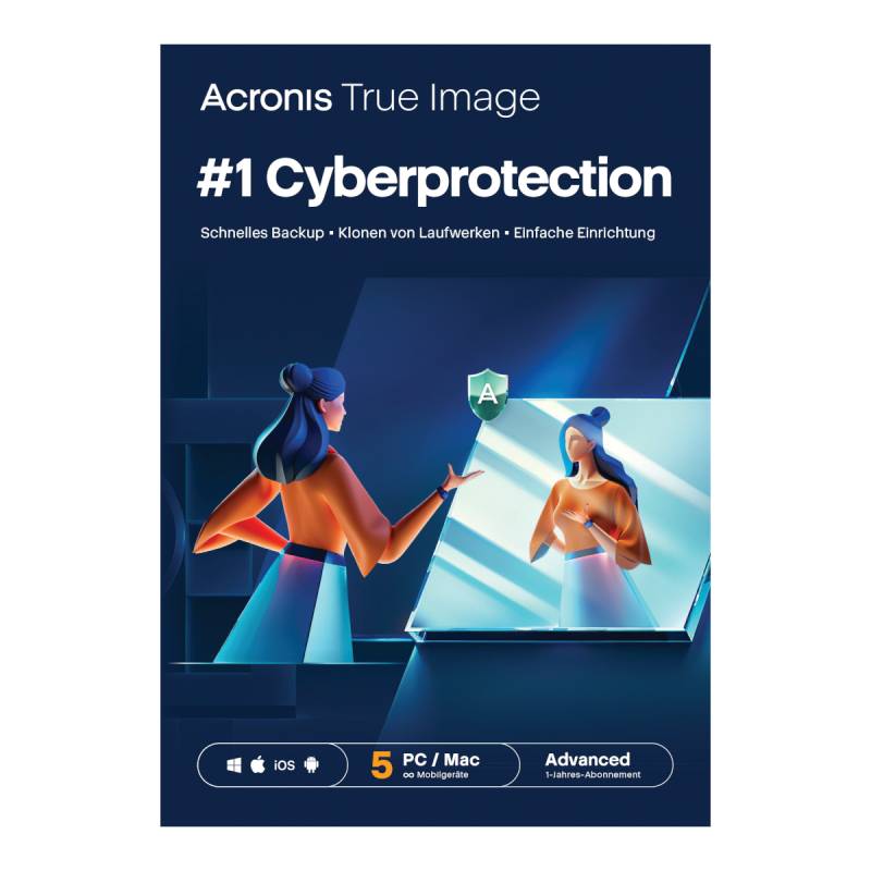 Acronis Cyber Protect Home Office Advanced [5 Geräte - 1 Jahr] + 500 GB Acronis Cloud Storage [5 Geräte - 1 Jahr] von Acronis