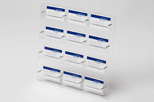 12-Fach Visitenkartenwandhalter aus Acrylglas,Visitenkartenhalter,Display von Acrylglastechnik Danier