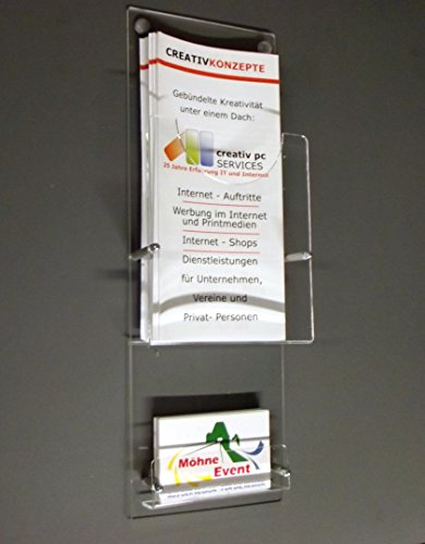 Flyer Wandhalter mit Visitenkartenfach Flyer Wandhalter mit Visitenkartenfach von Acrylglastechnik Danier