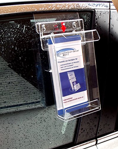 Flyerbox DIN LANG und 1/3A4 für Autoscheiben mit Hinweispfeil von Acrylglastechnik Danier