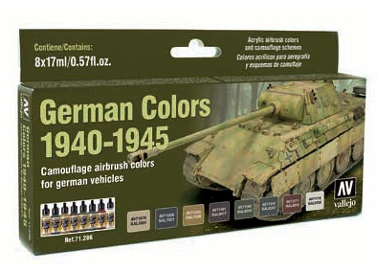Deutsche Farben 1940-1945, Militär - Farbset von Acrylicos Vallejo