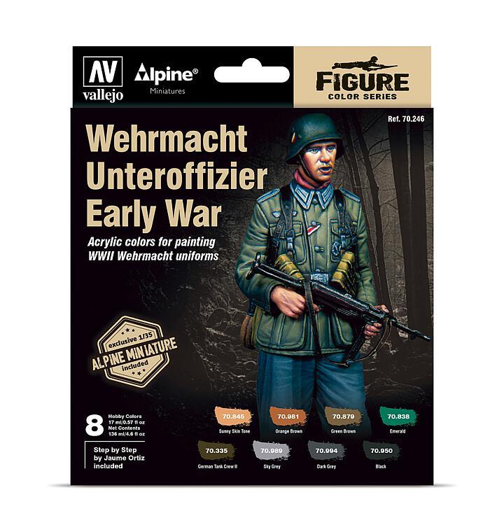 Farb-Set Wehrmacht Unteroffizier, früh (8 x 17 ml) von Acrylicos Vallejo