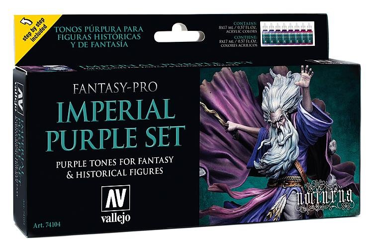 Farbset - Imperial Purple (8x17ml) von Acrylicos Vallejo