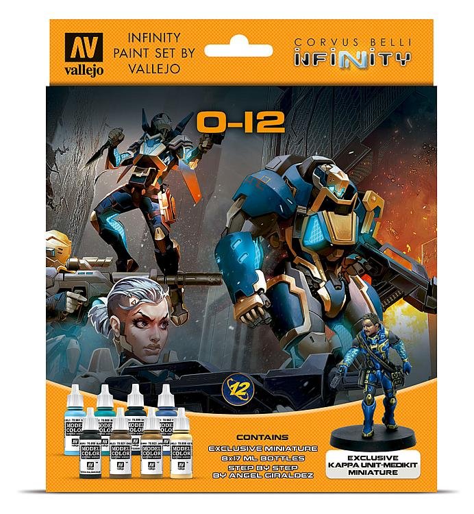 Infinity O-12, Farb-Set mit Figur von Acrylicos Vallejo