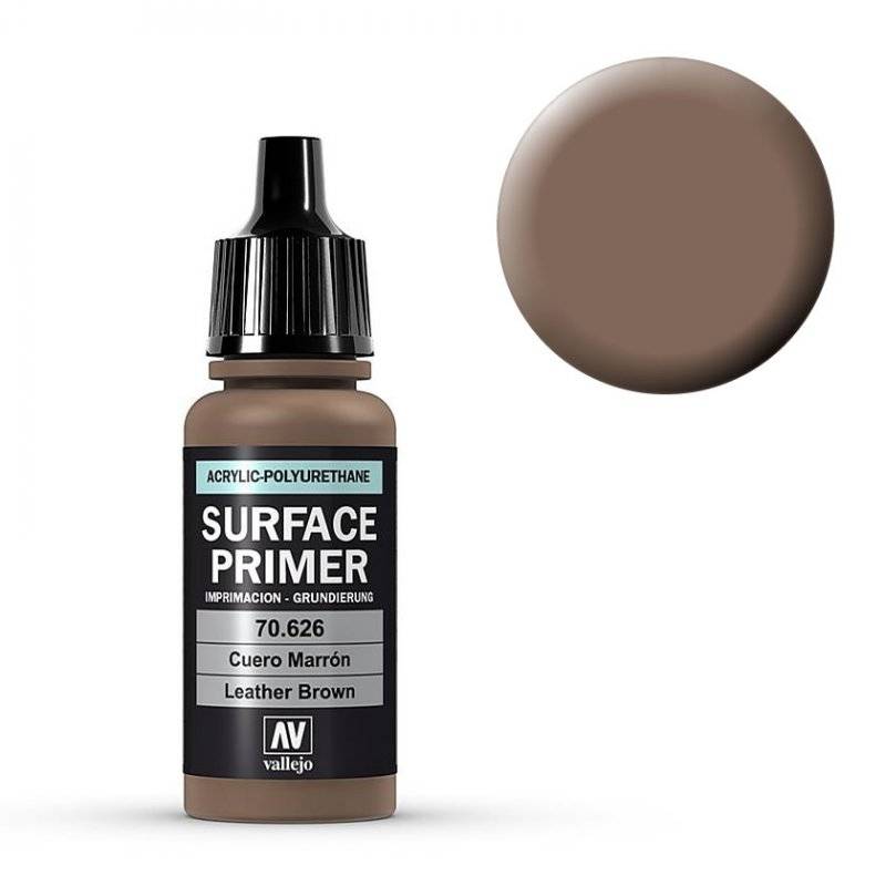 Leather Brown - Surface Primer - 17 ml von Acrylicos Vallejo
