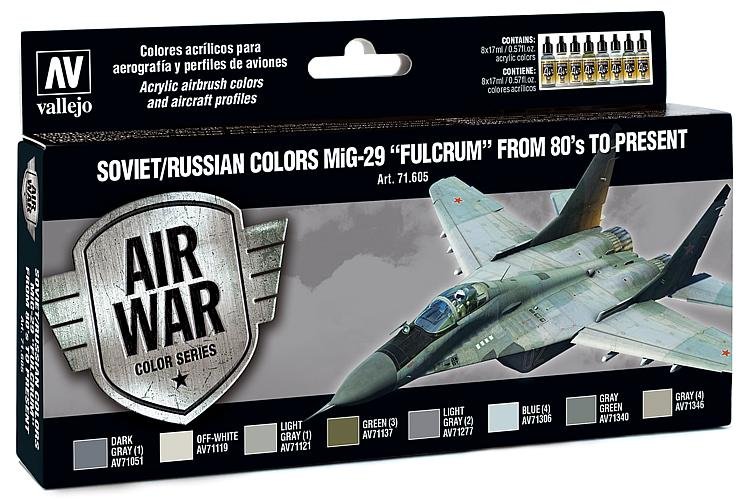 Model Air Farbset - MiG 29 Fulcrum (8x17ml) von Acrylicos Vallejo