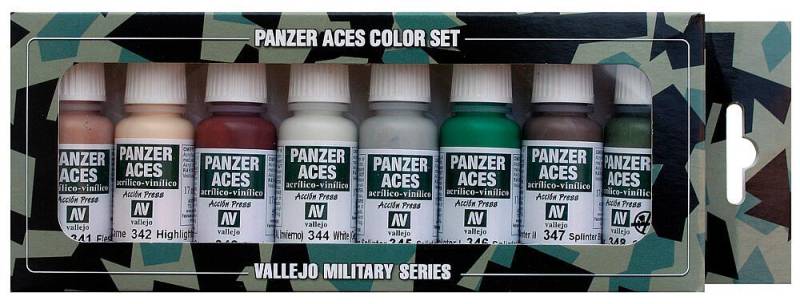 Panzer Aces Set No6 (8 Farben) (Skintones, Splinter Camo) von Acrylicos Vallejo