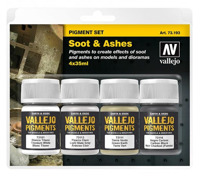 Pigment-Set Ruß und Asche Pigment-Set Ruß und Asche von Acrylicos Vallejo