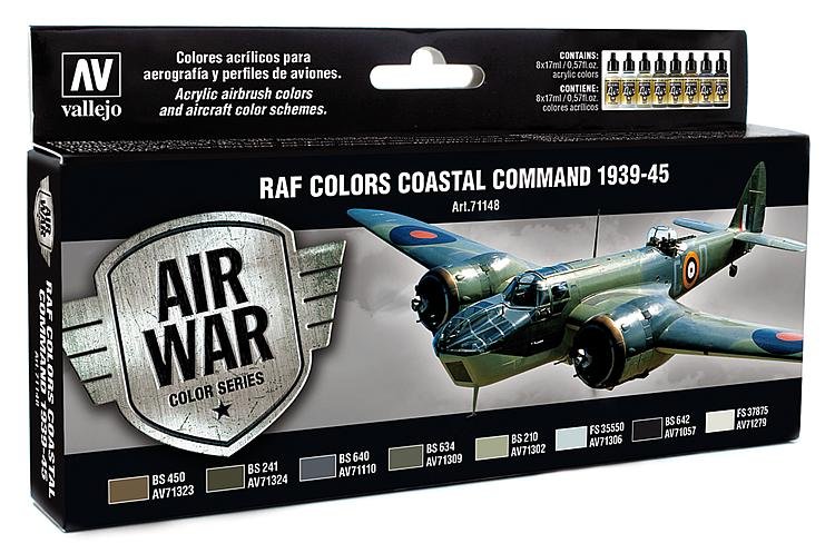 RAF Coastal Command 1939-1945 - Air War - Farbset - 8 x 17 ml von Acrylicos Vallejo