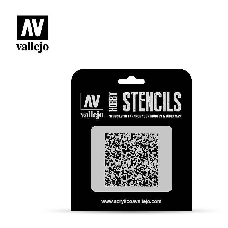 Schablone, verwitterte Farbe von Acrylicos Vallejo