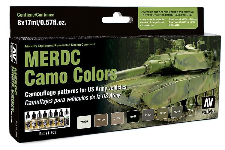 US Army MERDC Tarnung - Farbset von Acrylicos Vallejo