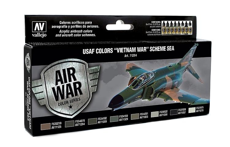 USAF Vietnam-Krieg, Schema SEA - Farbset - 8 x 17 ml von Acrylicos Vallejo