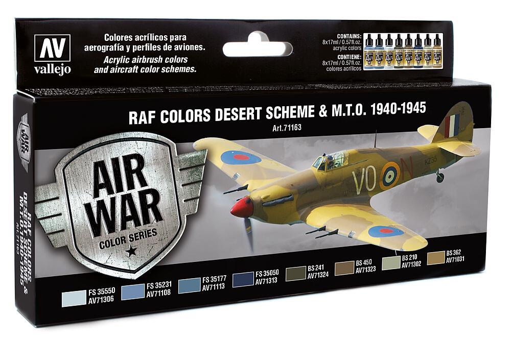 WWII RAF Desert - Farbset - 8 x 17 ml von Acrylicos Vallejo